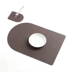 모던홈 양면 가죽 식탁매트+컵받침 플레이트매트 주방 식탁매트