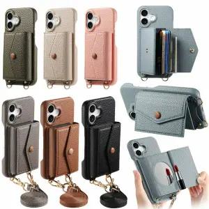 갤럭시 s26 울트라 플러스 카드 수납 지갑 도난방지 가죽 목걸이 스트랩 슬림 미러 케이스