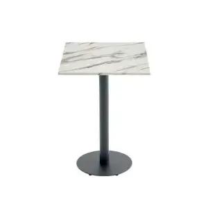 CZ4403 인조대리석 사각 바테이블 블랙스틸 600 바테이블