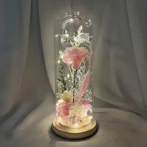 ( )프리저브드 카네이션 무드등 대 핑크 인테리어 조명 어버이날 스승의날 감사 선물