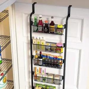 선반 은플 문에 거는 철제 다용도 틈새 벽걸이 바구니