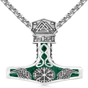 투올 토르 해머 목걸이 925 스털링 실버 바이킹 mj니르 산화 노르드 룬 부적 여성 남성용 주얼리 선물