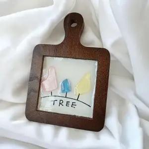 티코스터 DIY 키트 컵받침 냄비받침 소품 바다유리 석고 우드