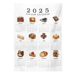 2025 새해 달력 캘린더 커피 패브릭 신년 홈데코