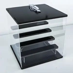 4층 피규어 조명 LED 투명 장식장 진열장 케이스