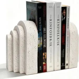 선반용 모던 장식 북엔드 - 헤비 듀티 스타일리시한 책장 미니멀리스트 홈 오피스 정리함 기능성 책꽂이