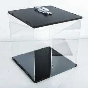 피규어 진열장 4층 LED 투명 장식 케이스 피규어