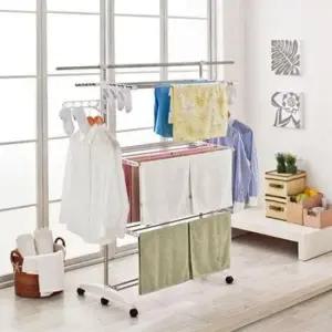 스텐건조대 이동식 빨래건조대 6단 고급형 실내 W