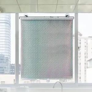 롤브라인드 창문 붙이는 햇빛가리개 실버 65X125cm