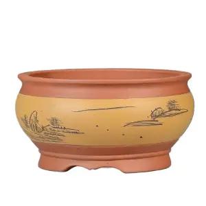 분재화분 대형 베란다 모던 낮은 야외 원형화분 인테리어 플라스틱