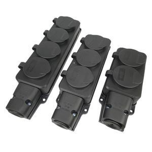 IP54 16A 유럽 방수 산업 전원 소켓 1/2/3/4 방법 3500W 레인 커버 소켓이있는 야외 콘센트