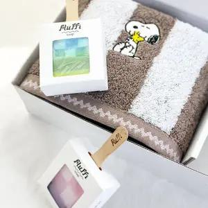 [샤이닝홈]플러피 스누피 퐁퐁조이 수건+비누 선물세트