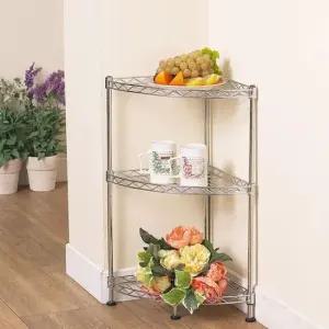 아파트베란다선반 메탈코너랙 3단 수납장 다용도선반 가정용 틈새 거실