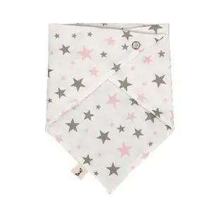 침받이 국내제작 이중거즈 핑크스타 턱받이 스카프빕 순면