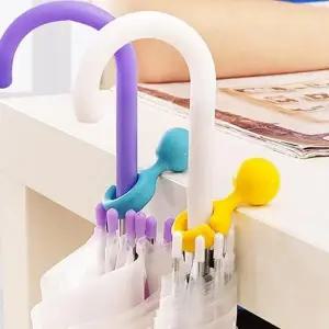 ( )휴대용 우산꽂이 테이블 책상 고정 홀더 카페 사무실 여행용 미니 걸이 거치대