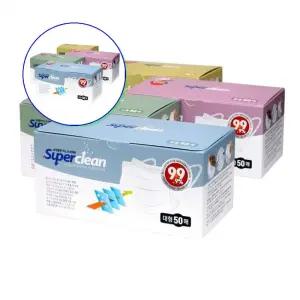 쌍문상회 지금 필요한 일회용마스크 3Q 슈퍼클린 KF80 먼방역 50매