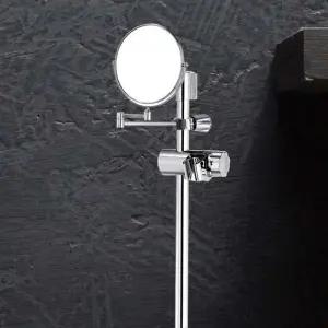 욕실 면도거울 슬라이드바전용 회전 확대거울 AJBATH 욕실거울 욕실면도경 벽붙이용 확대경거울