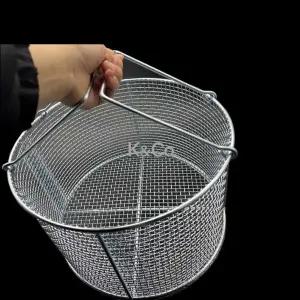 스텐바구니 원형 매쉬망 채반 소쿠리 스테인리스