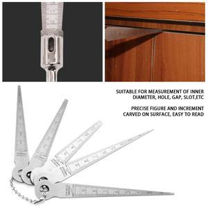 필러 측정 도구 갭 게이지 테이퍼 스테인레스 스틸 용접 눈금자 구멍 검사 10mm 1 세트