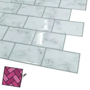 붙이는타일 접착식 시트지 대리석 벽돌 스티커 타일 018 벽체 DIY 벽타일