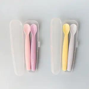 (튼튼)실리콘이유식스푼세트 아기숟가락 유아 초기수저 중기 후기