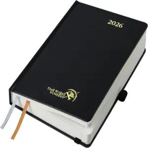 POPRUN 2026 데일리 플래너 하루 한 페이지 A5 사이즈 캘린더(5.75인치 x 8.5인치) - 하드커버 포켓 펜