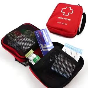 (튼튼)휴대용 구급낭 S구파우치 여행용파 용구 비상파 응우치 급백 사각구 급함 구케이스 약수납케이스