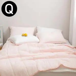 여름 간절기 이불 베개커버세트 퀸 Q (핑크) 퀸이불베개세트