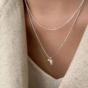 실버925 (925 Silver) light pearl necklace A 21