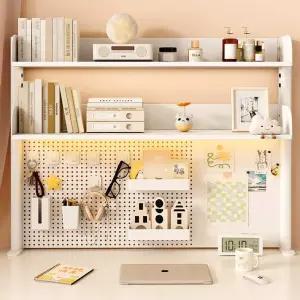 홀타공 테이블 타공보드 상부책장 데스크 63cm 철제