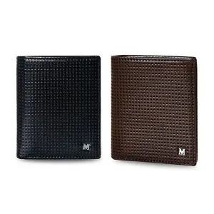 DK11 스퀘어패턴 슬림 중지갑 남성 카드 지폐 캐주얼