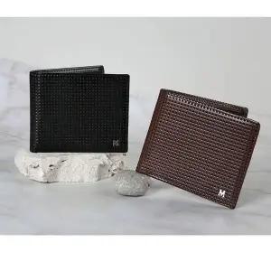 DK10 스퀘어패턴 슬림 반지갑 남성 캐주얼 카드 지폐