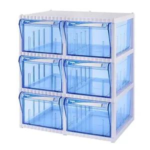 투명 트윈 3단 수납정리함 악세사리보관함 서랍장 책상정리