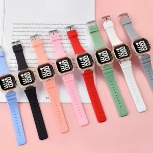 WOOAH 스크린 여성 컬러 시계 LED 남성 패션 손목 디지털 LED시계 패션시계