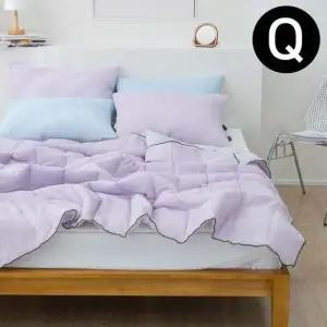 리플 순면 여름 이불 패드 퀸 패드 화이트 블루베리