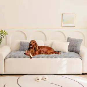 미티드 소파 커버 반려동물용 퍼지 반려견용 세척 가능 논슬립 쿠션 보호대 매트 침대