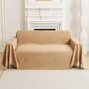 AIVIA 러브시트 커버 담요 팔걸이가 있는 2인승 소파용 직조 리버서블 미끄럼 방지 쿠션 반려견 반려동물을