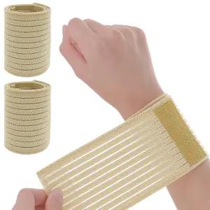 남성 역도 테니스 농구 타이핑 게임 관절염 를 위한 Heclia 2팩 손목 보조기 지원 터널 통기성 자가 접착