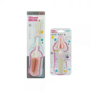 실리콘 젖병브러쉬 원형 젖꼭지솔 2P세트