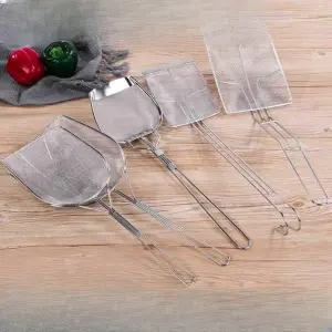 사각 튀김 건지기 긴 스텐 사이즈 스몰 찌꺼기 스텐망