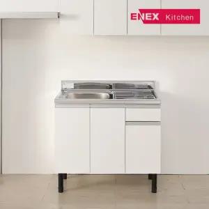 에넥스 유닉 DIY 소형 싱크대 스텐레스 서랍 개수대 1000 (일반