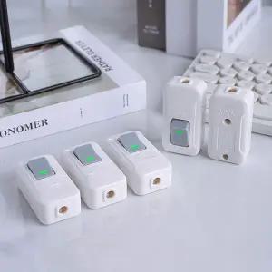 1PCS 보트 모양 스위치 작은 로커 버튼 배선 스위치 흰색 손 핀치 침대 옆 소형 기기 푸시 버튼 흰색 818