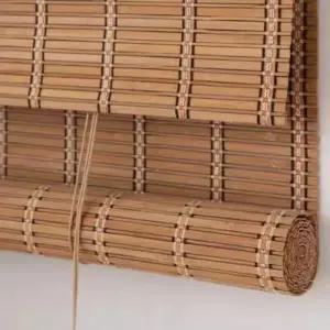 전동커튼 대나무 롤러 블라인드 햇빛 쉐이드 암막 70 레트로 라이트 필터 목재 커튼 야외 창문 현관 셔터