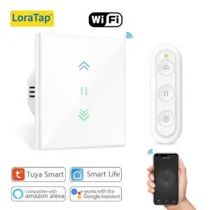 전동커튼 LoraTap 커튼 롤러 셔터 WiFi 블라인드 스위치 백라이트 관형 모터 Tuya 스마트 라이프 앱 Google