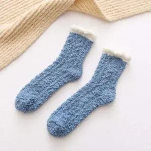 [골드스마일]따뜻한양말 블루 크리스마스양말 체온유지양말 수면양