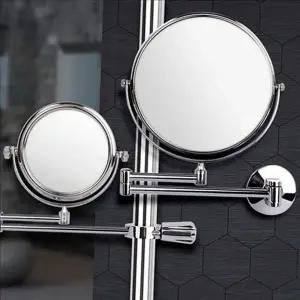 [RIZPICK]벽붙이 면도경 확대 거울 욕실용 화장실 원형 양면