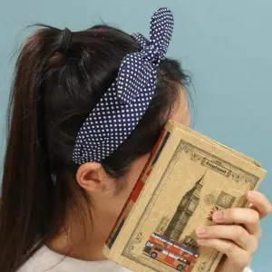 머리핀 도트머리띠 도트 머리밴드 헤어밴드 자동 도트