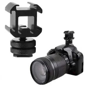 콜드슈 마이크 비디오 카메라 촬영 소형 트리플 어댑