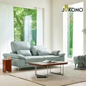 [신세계라이브쇼핑][자코모][장기무이자][스툴증정] 데니아 하이 3인 기능성 천연면피 소가죽 소파+스툴...