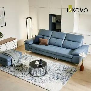 [신세계라이브쇼핑][자코모][장기무이자] 대디 3.5인 천연면피 소가죽 소파+스툴